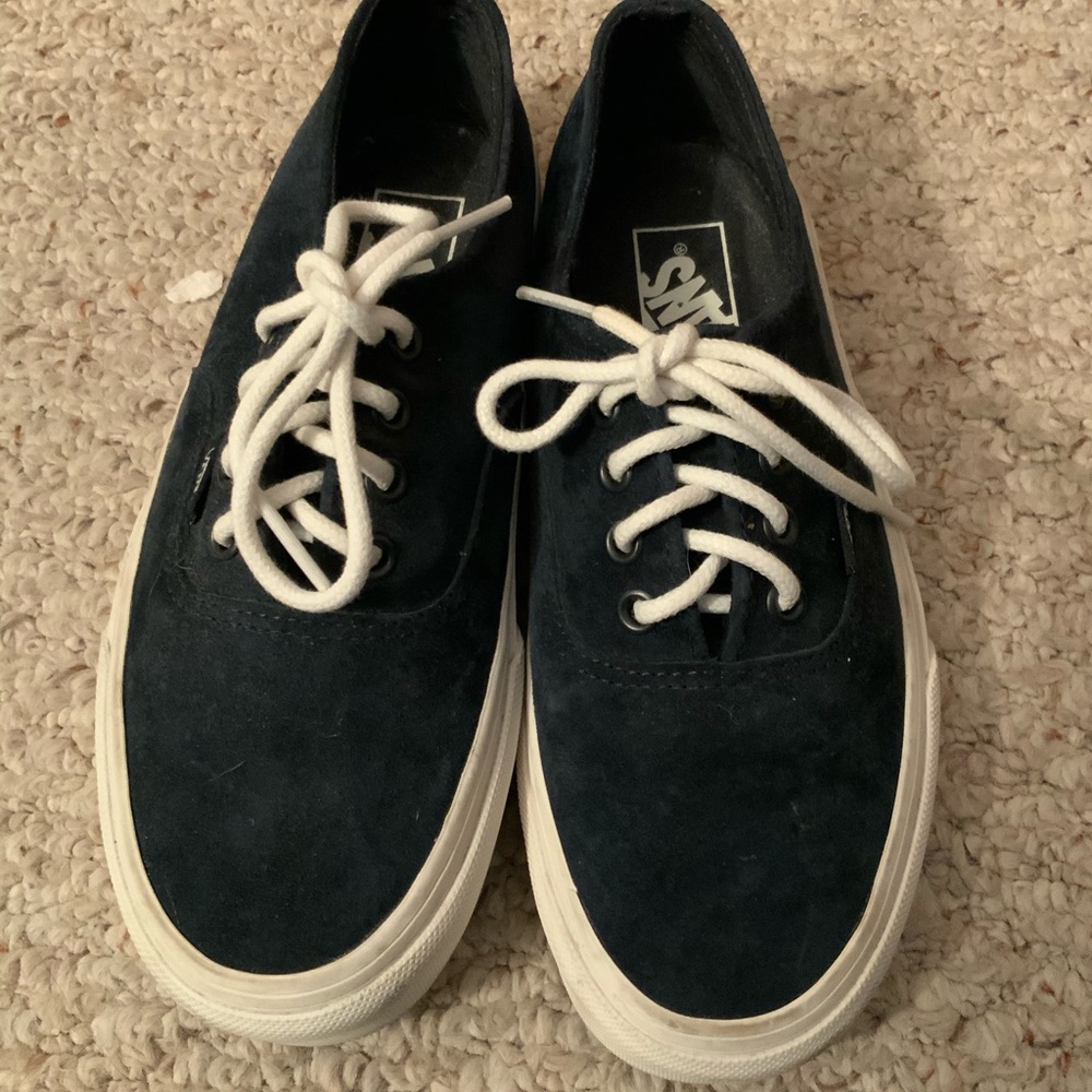 Navy blue suede vans